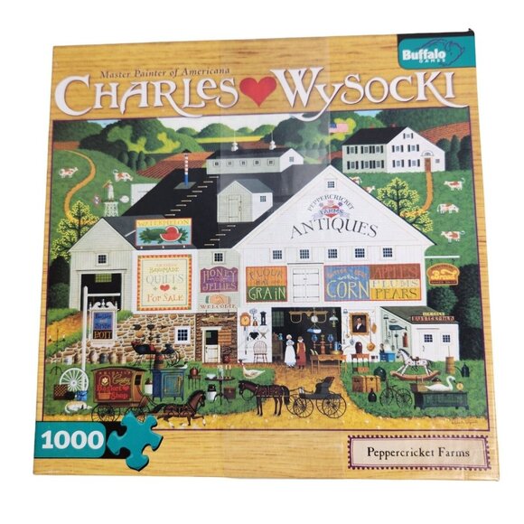 Charles Wysocki Puzzle Peppercricket Farms and Love 1000 Piece Puzzle Lot - Picture 2 of 6